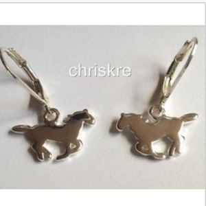 Silver Horse Mustang Earrings Hypoallergenic